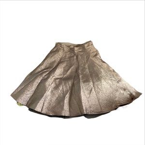 City Triangle Flare Metallic Bronze Copper Skater Party Skirt